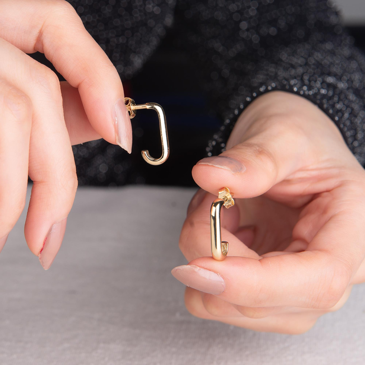 14 AYAR FİZYON ALTIN KÜPE