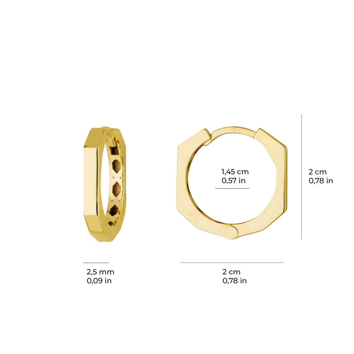 14 AYAR FİZYON ALTIN KÜPE