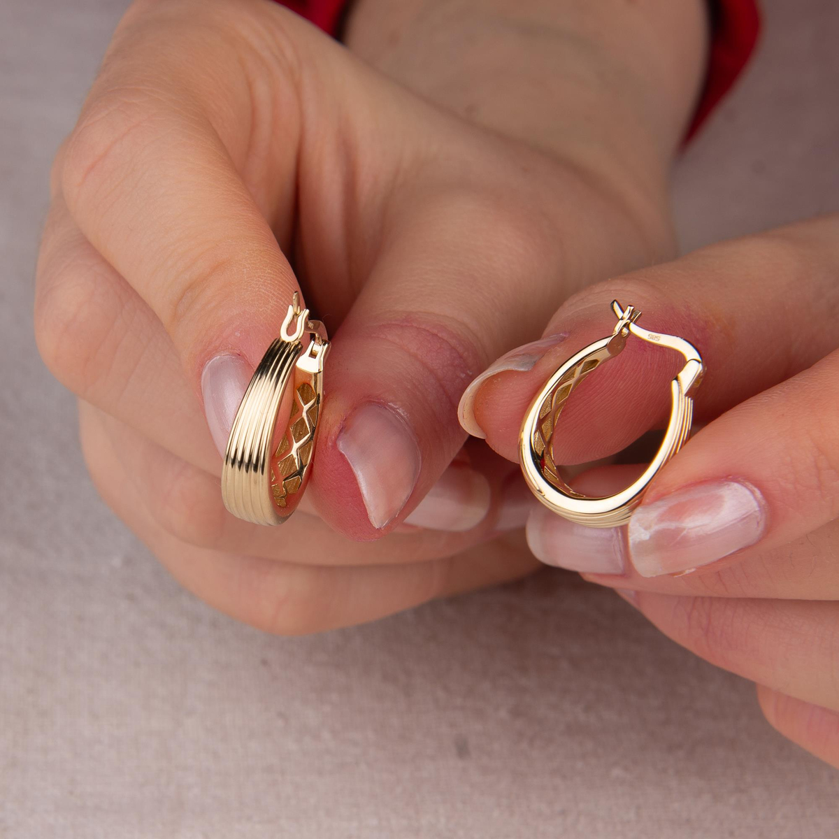 14 AYAR FİZYON ALTIN KÜPE