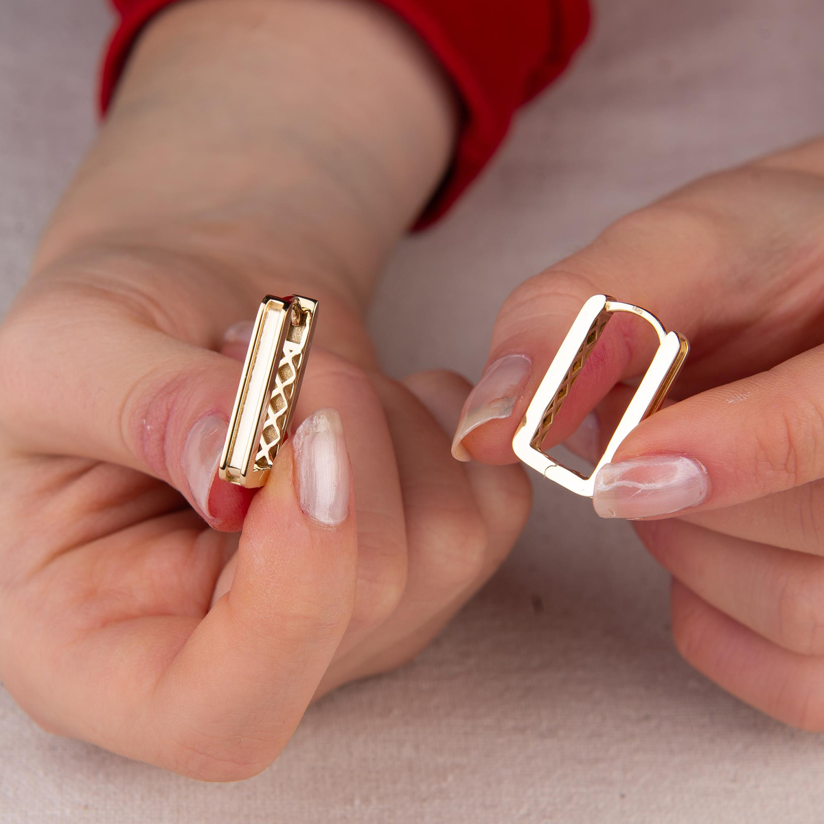 14 AYAR FİZYON ALTIN KÜPE