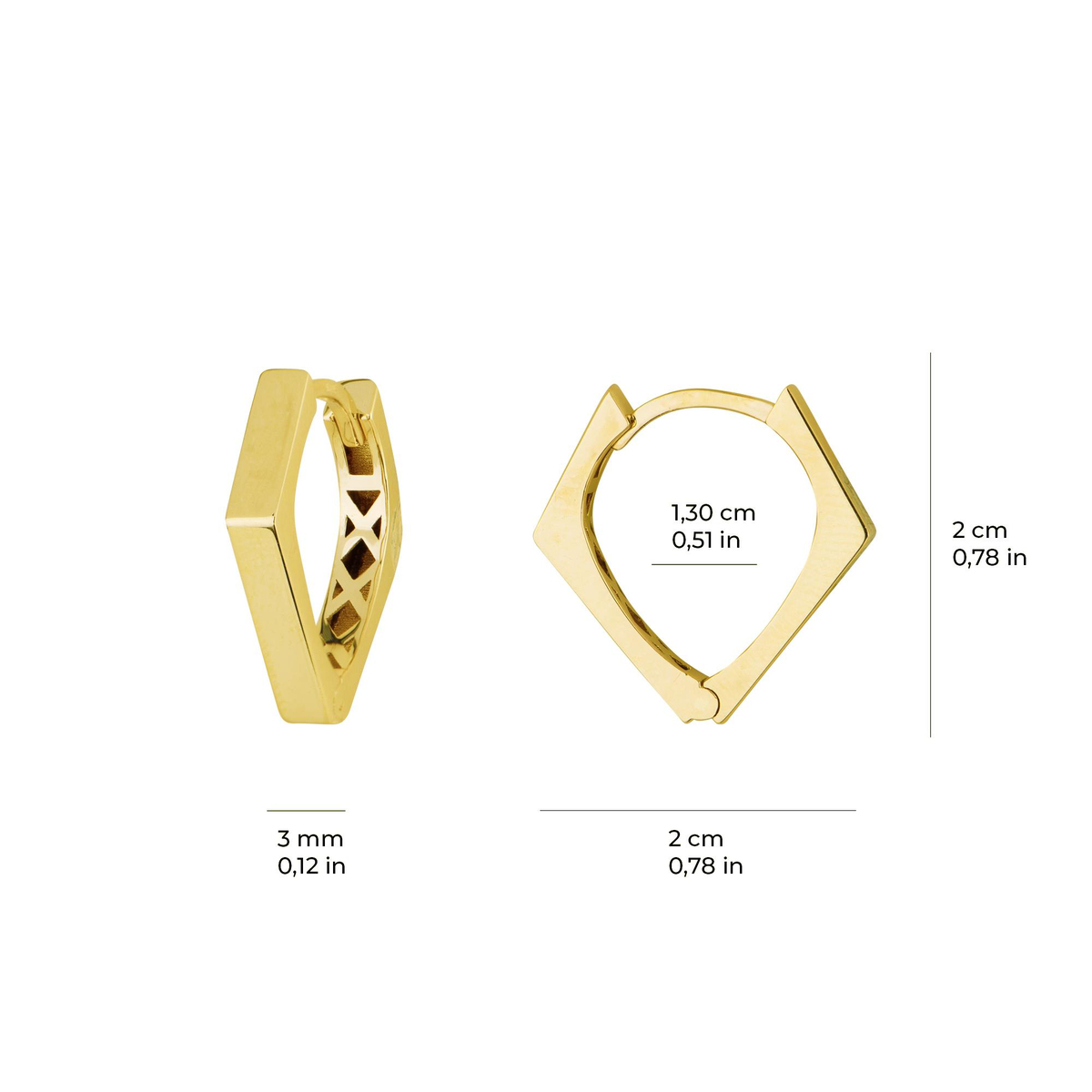 14 AYAR FİZYON ALTIN KÜPE