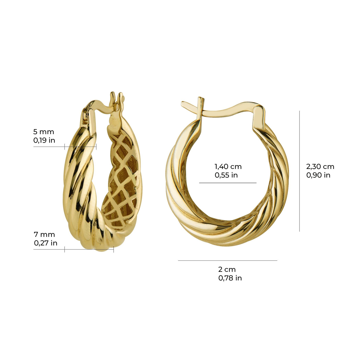 14 AYAR FİZYON ALTIN KÜPE