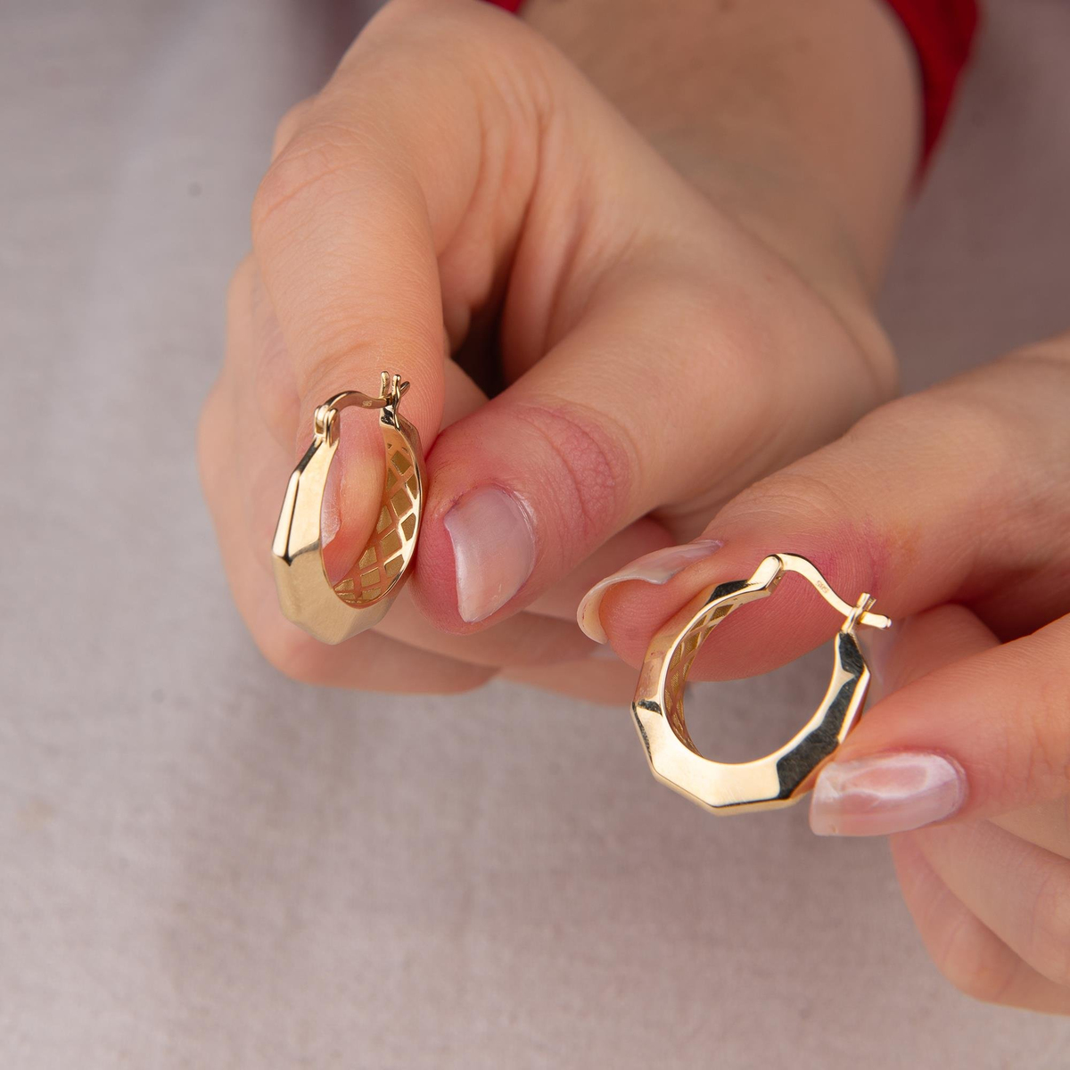 14 AYAR FİZYON ALTIN KÜPE