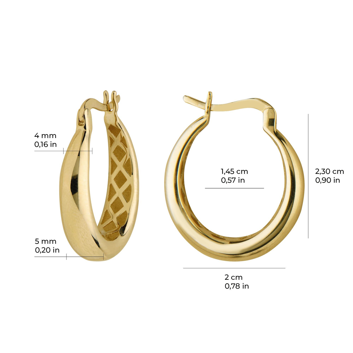 14 AYAR FİZYON ALTIN KÜPE