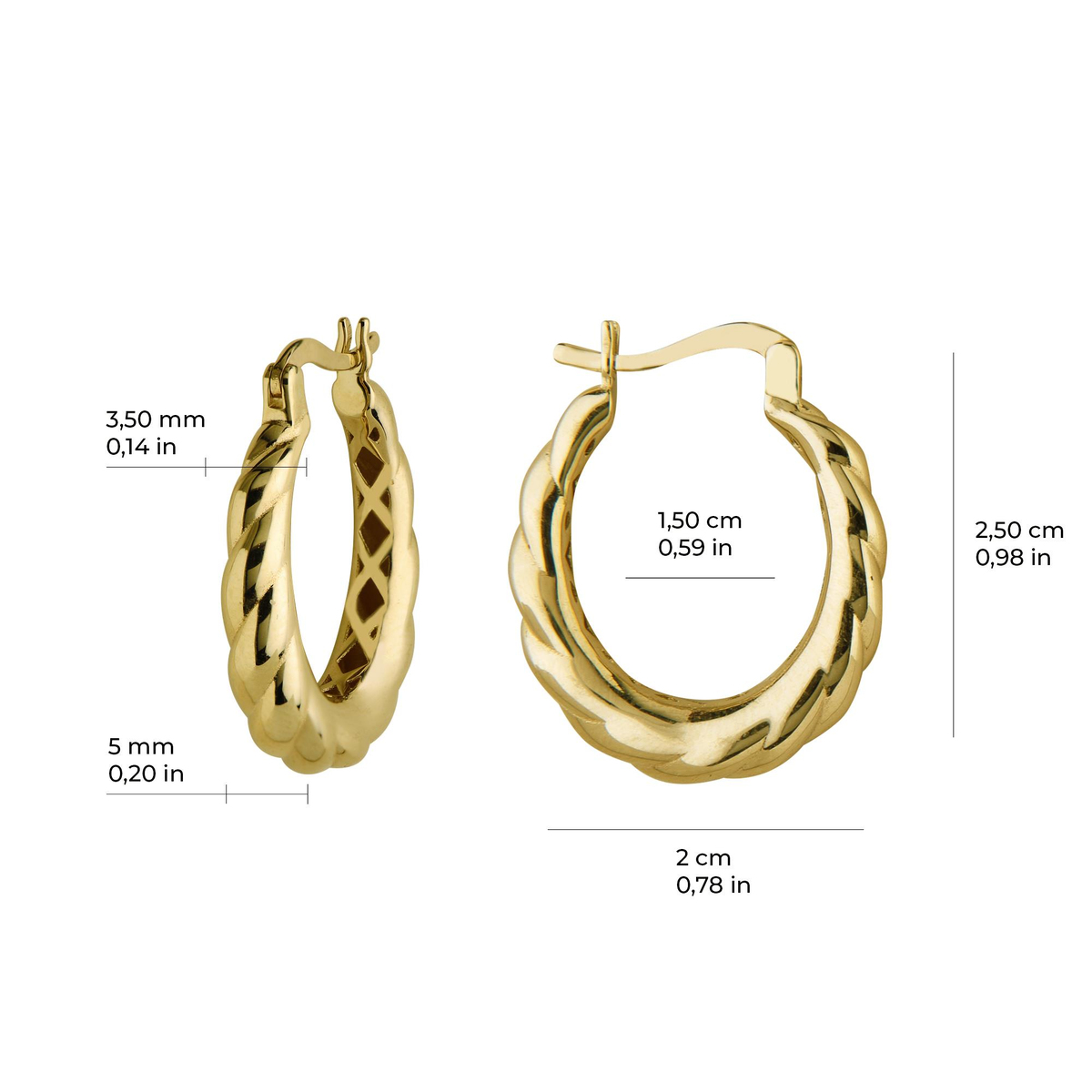 14 AYAR FİZYON ALTIN KÜPE