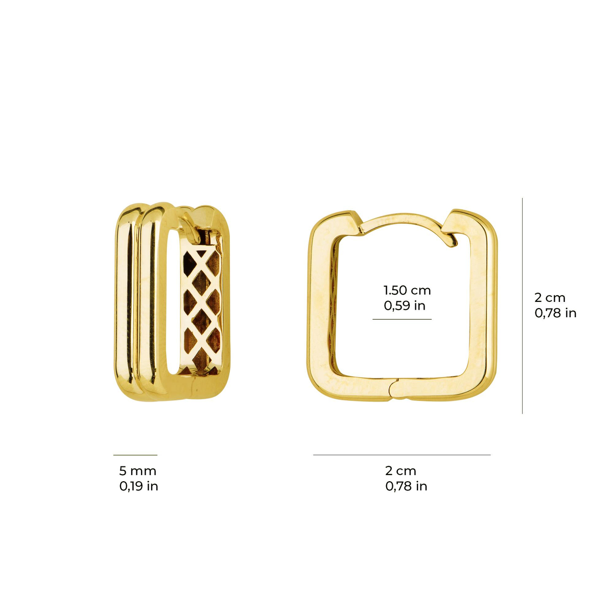 14 AYAR FİZYON ALTIN KÜPE