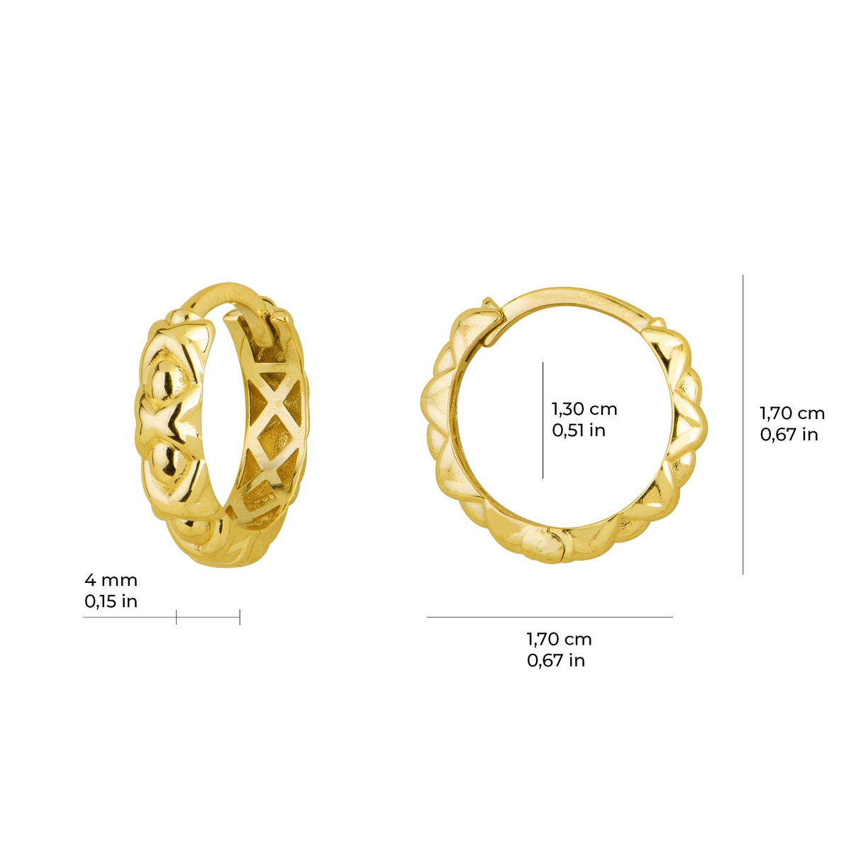 14 Ayar İtalyan Altın Küpe