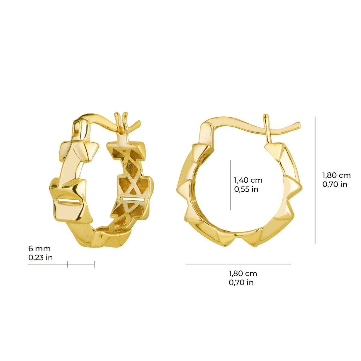 14 Ayar İtalyan Altın Küpe