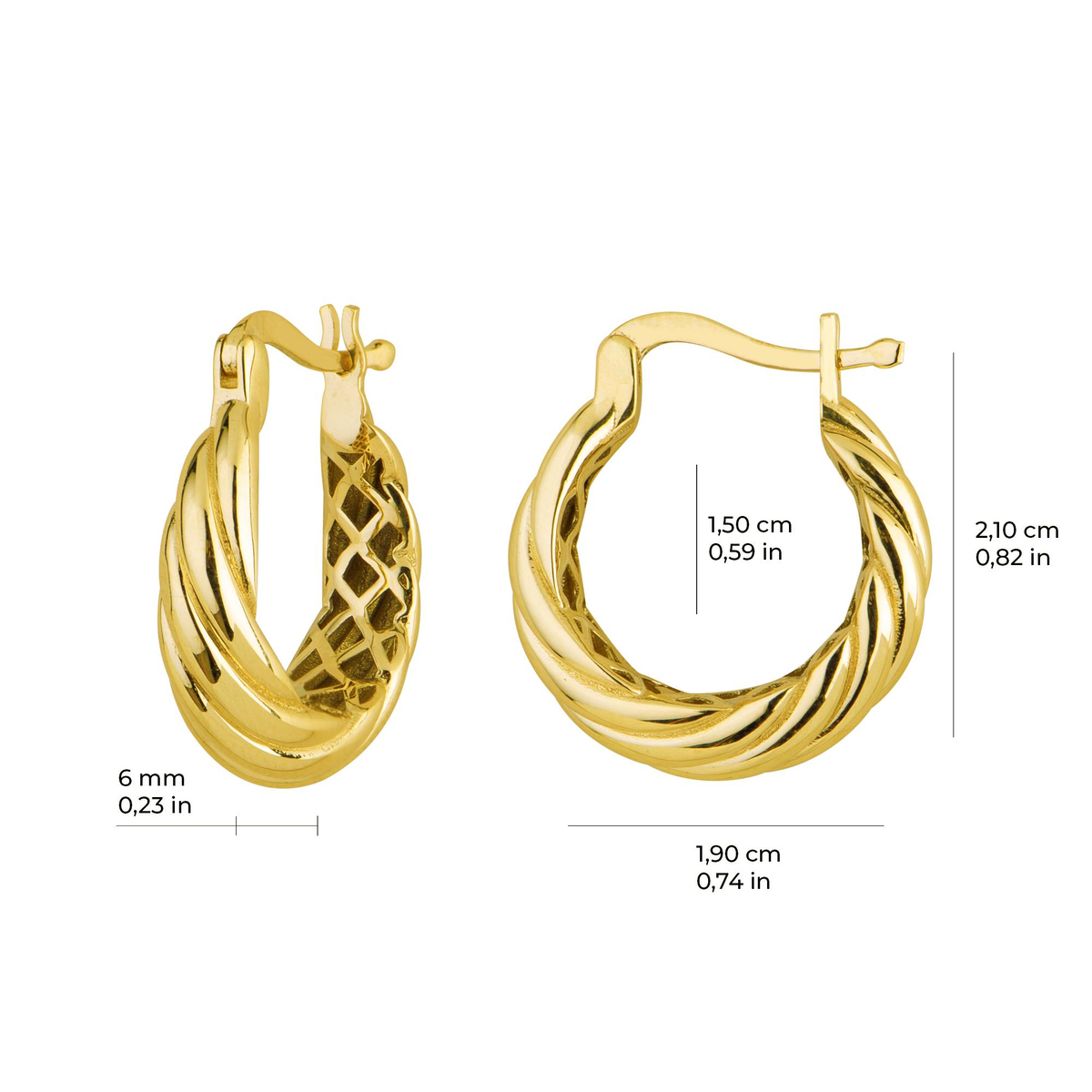 14 Ayar İtalyan Altın Küpe