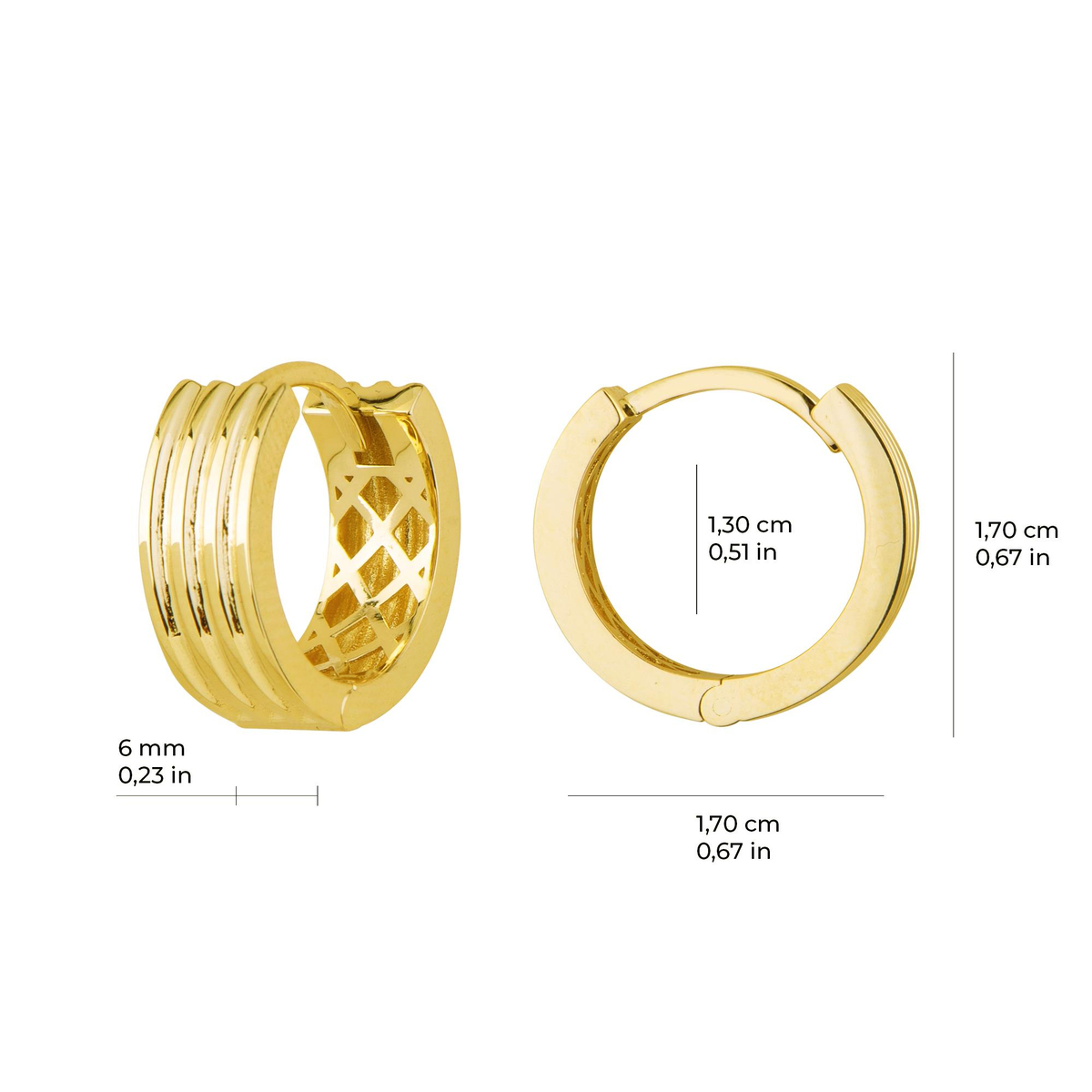 14 Ayar İtalyan Altın Küpe