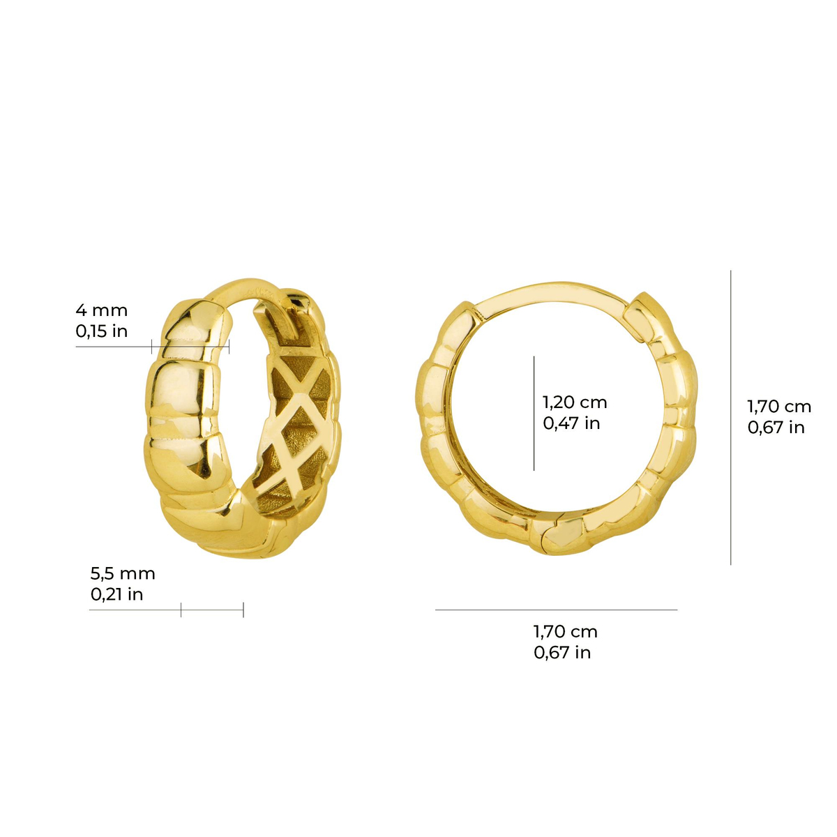 14 Ayar İtalyan Altın Küpe