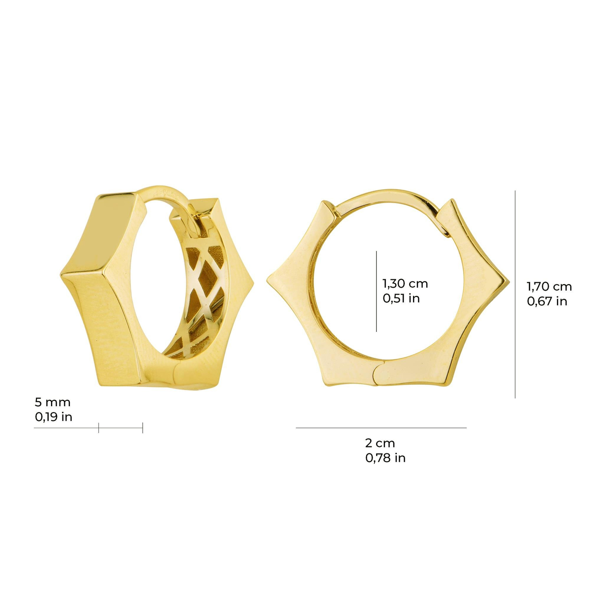 14 Ayar İtalyan Altın Küpe