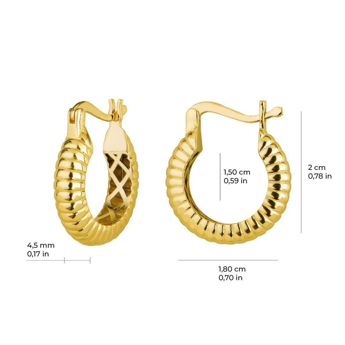 14 Ayar İtalyan Altın Küpe