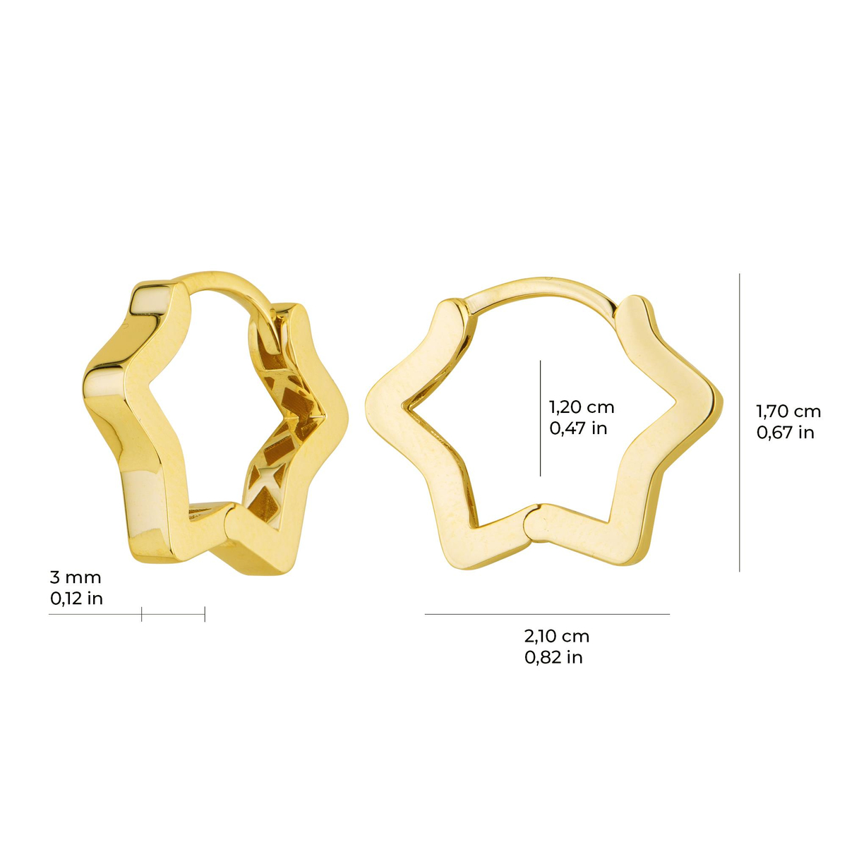 14 Ayar İtalyan Altın Küpe