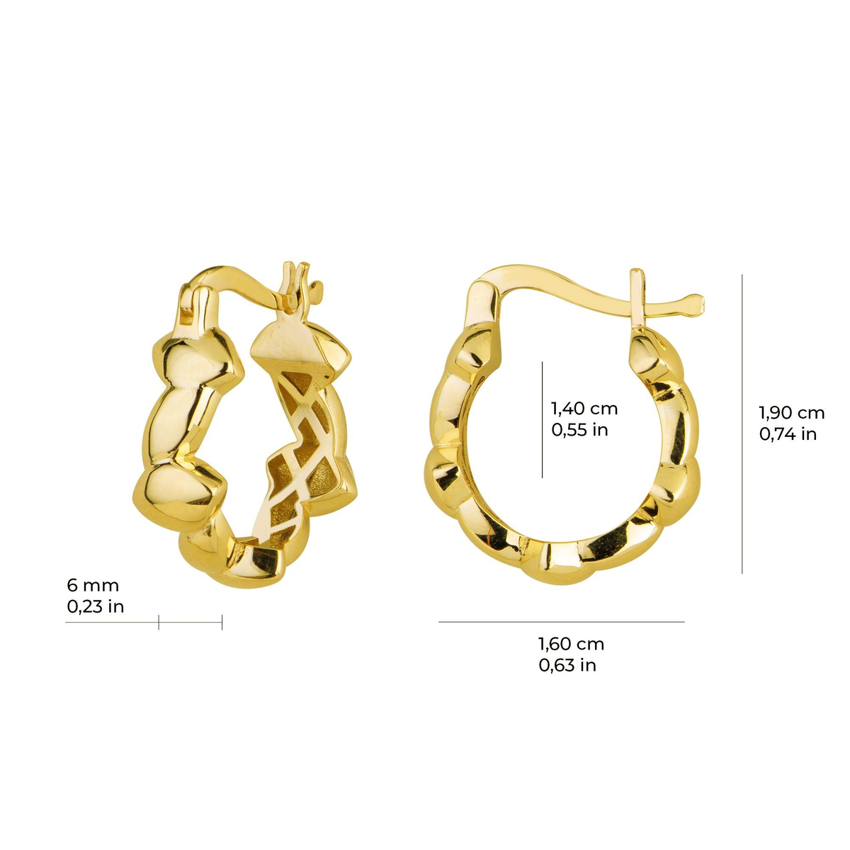 14 Ayar İtalyan Altın Küpe