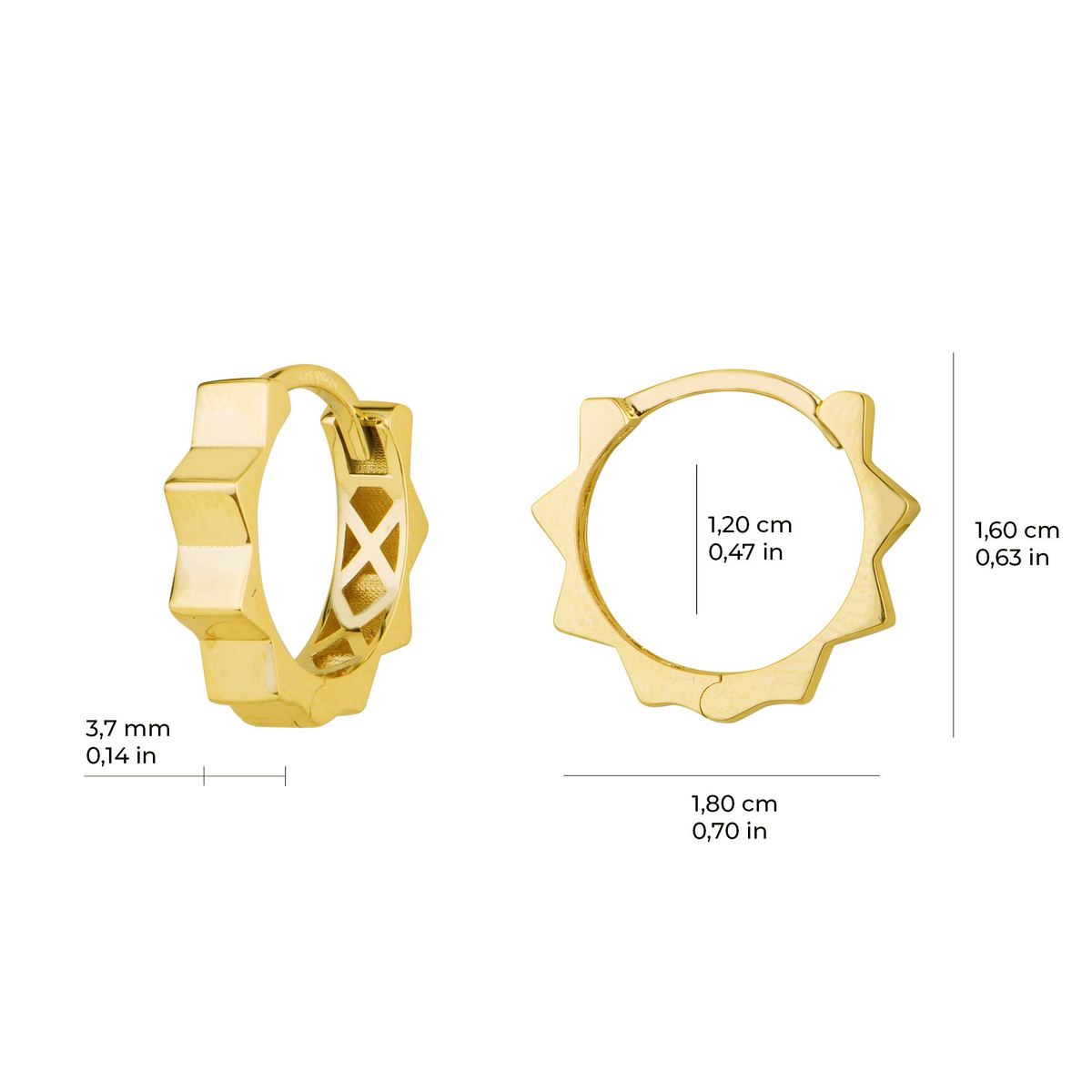 14 Ayar İtalyan Altın Küpe