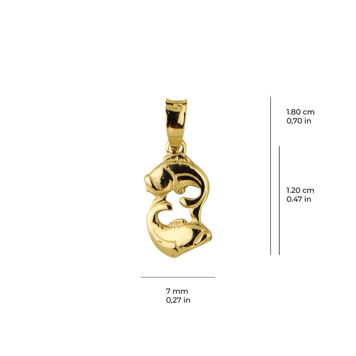 14 Ayar Altın Balık Burç Kolye Ucu