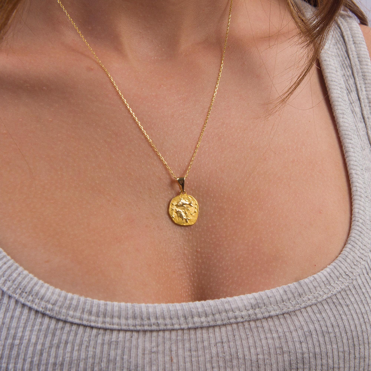 14 Ayar Altın Balık Burç Kolye Ucu