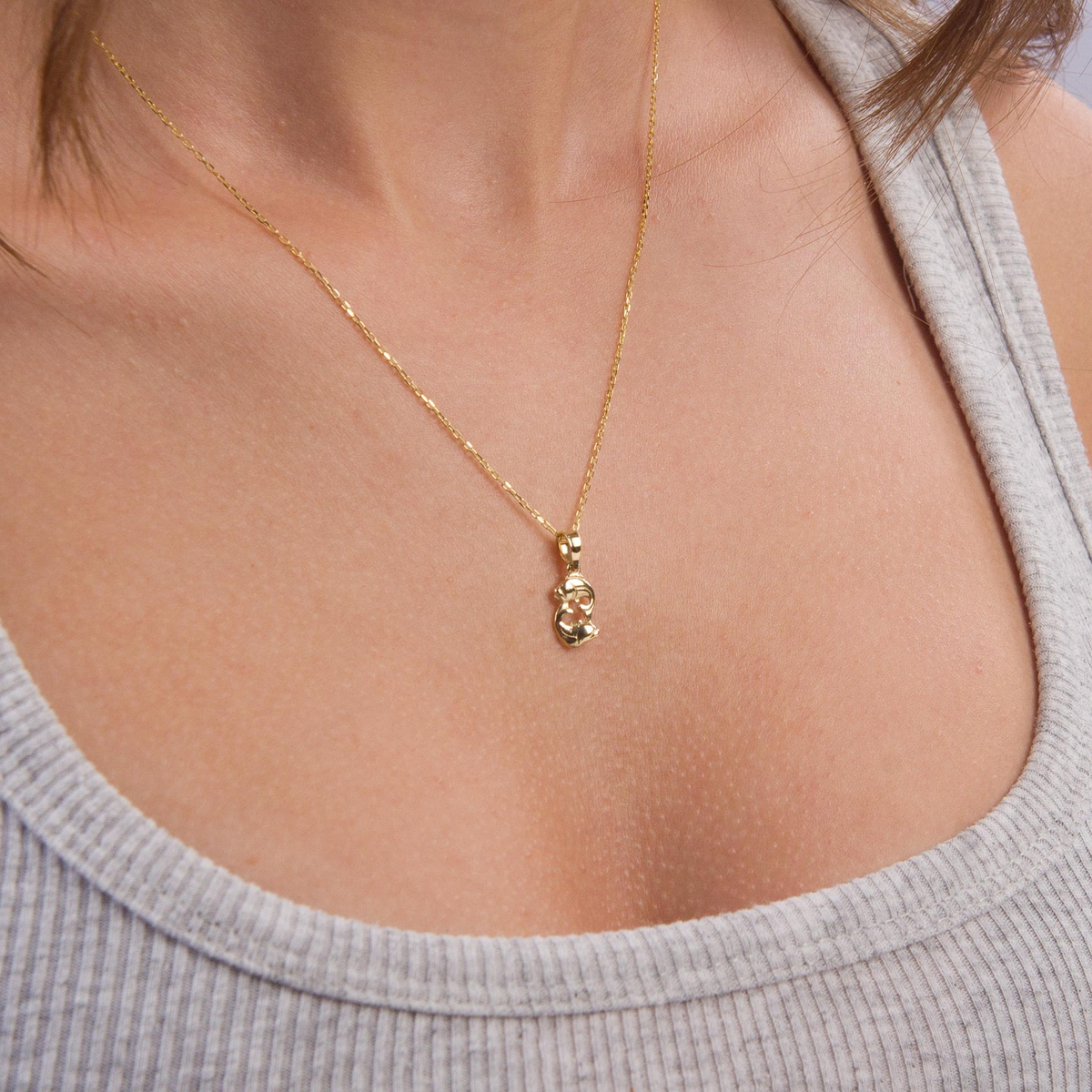 14 Ayar Altın Balık Burç Kolye Ucu