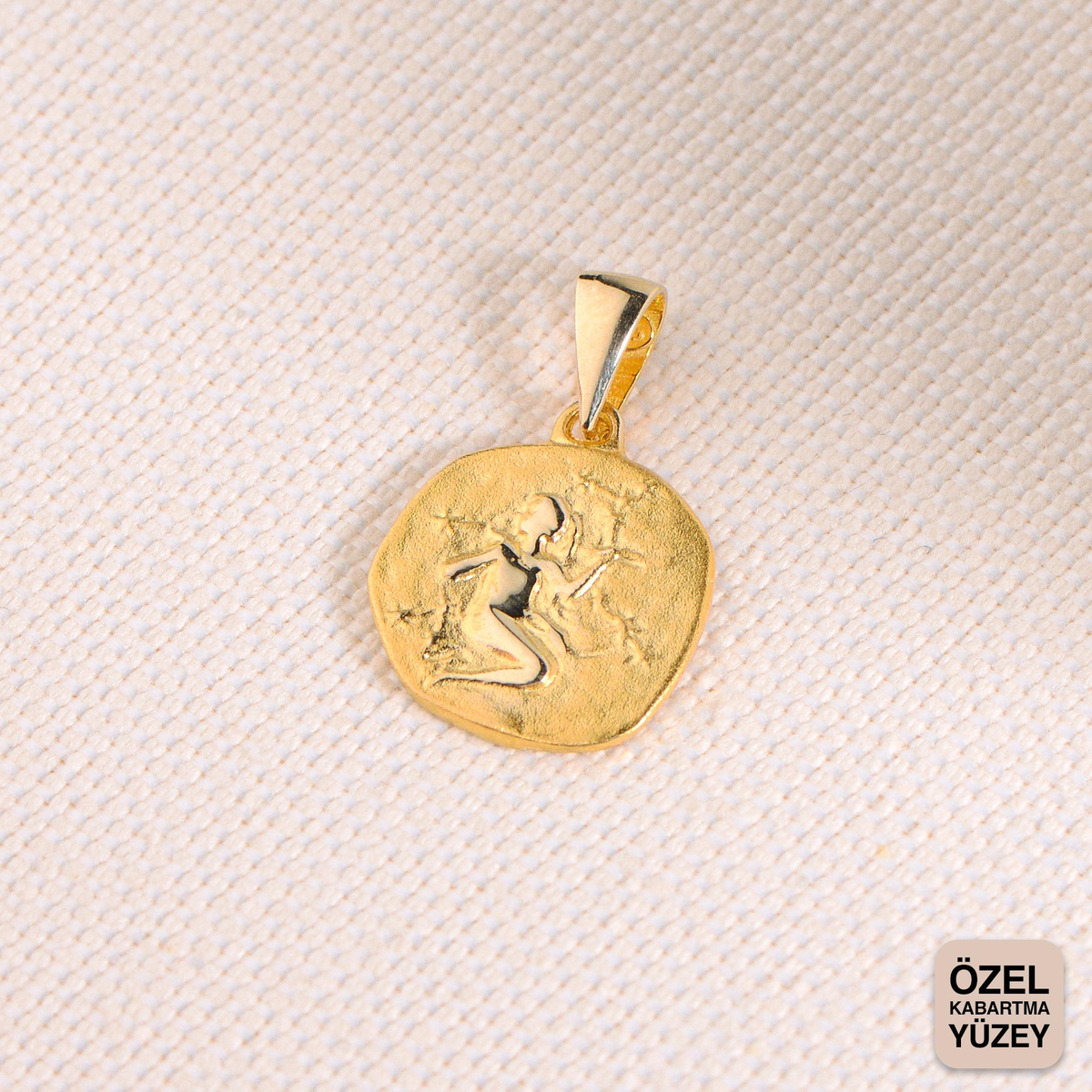 14 Ayar Altın Başak Burç Kolye Ucu