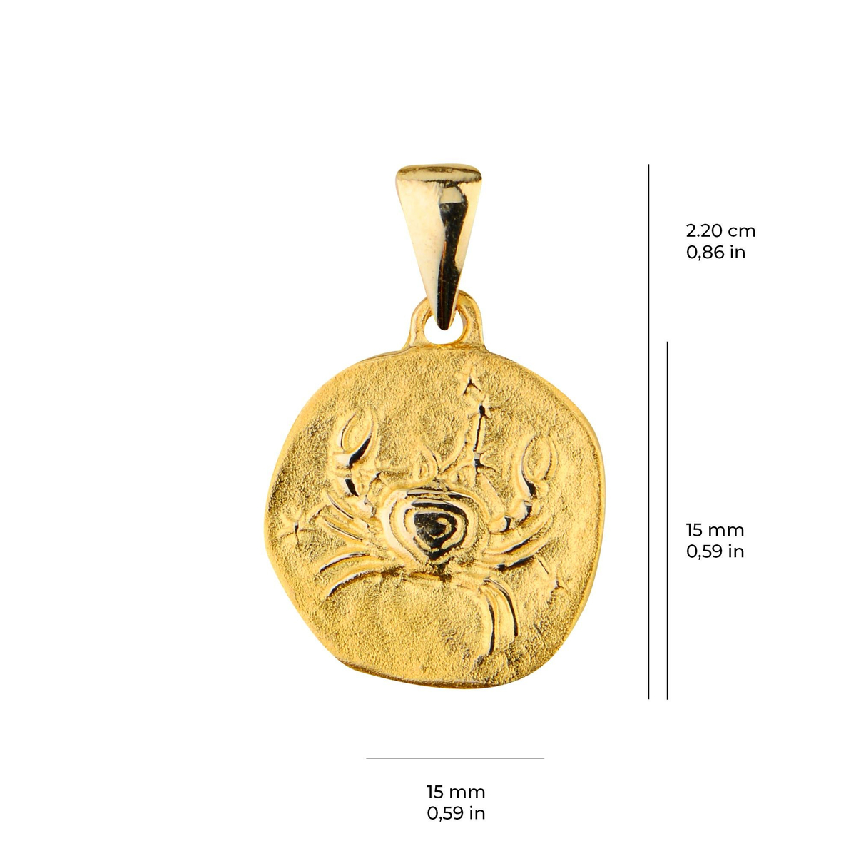 14 Ayar Altın Burç Kolye Ucu