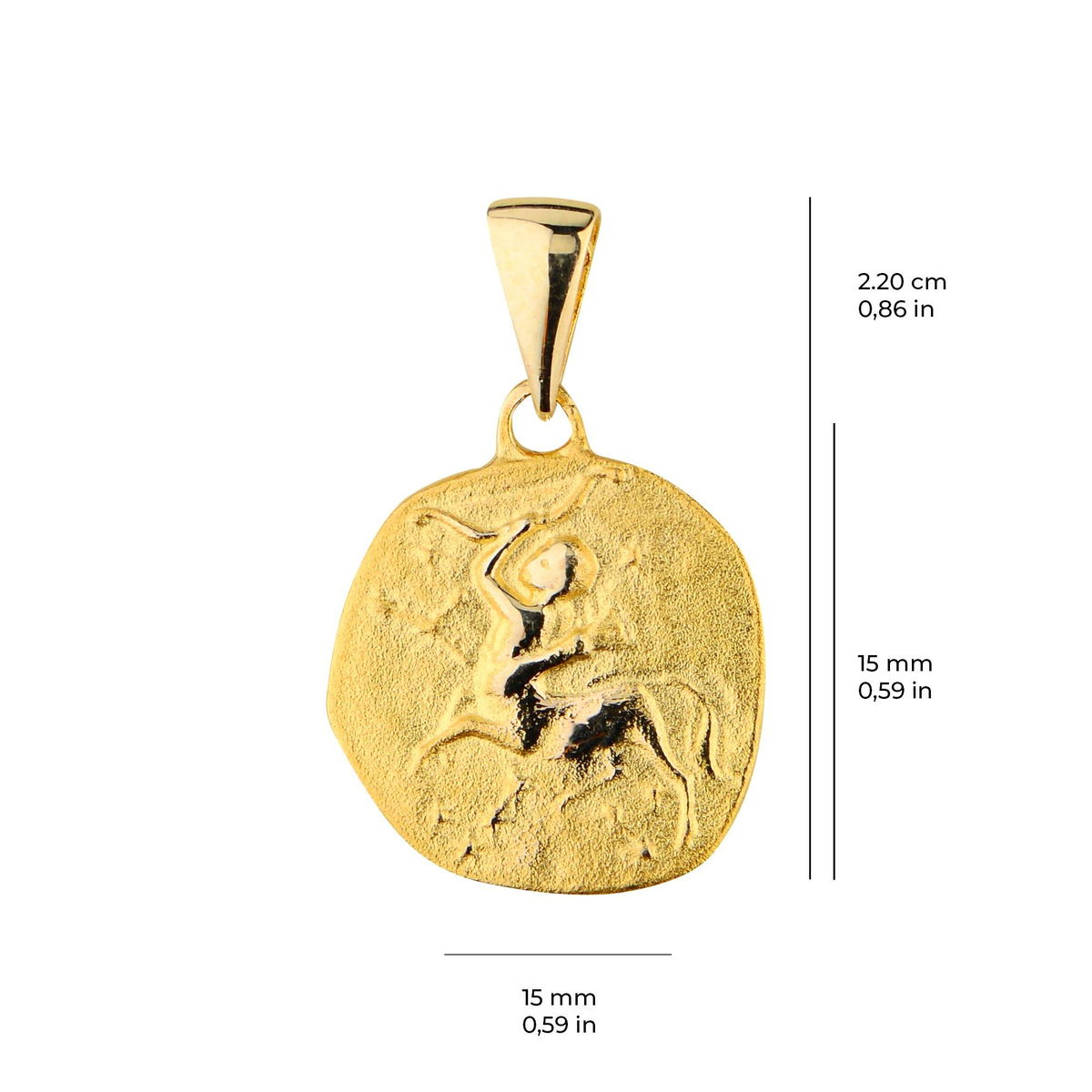 14 Ayar Altın Burç Kolye Ucu