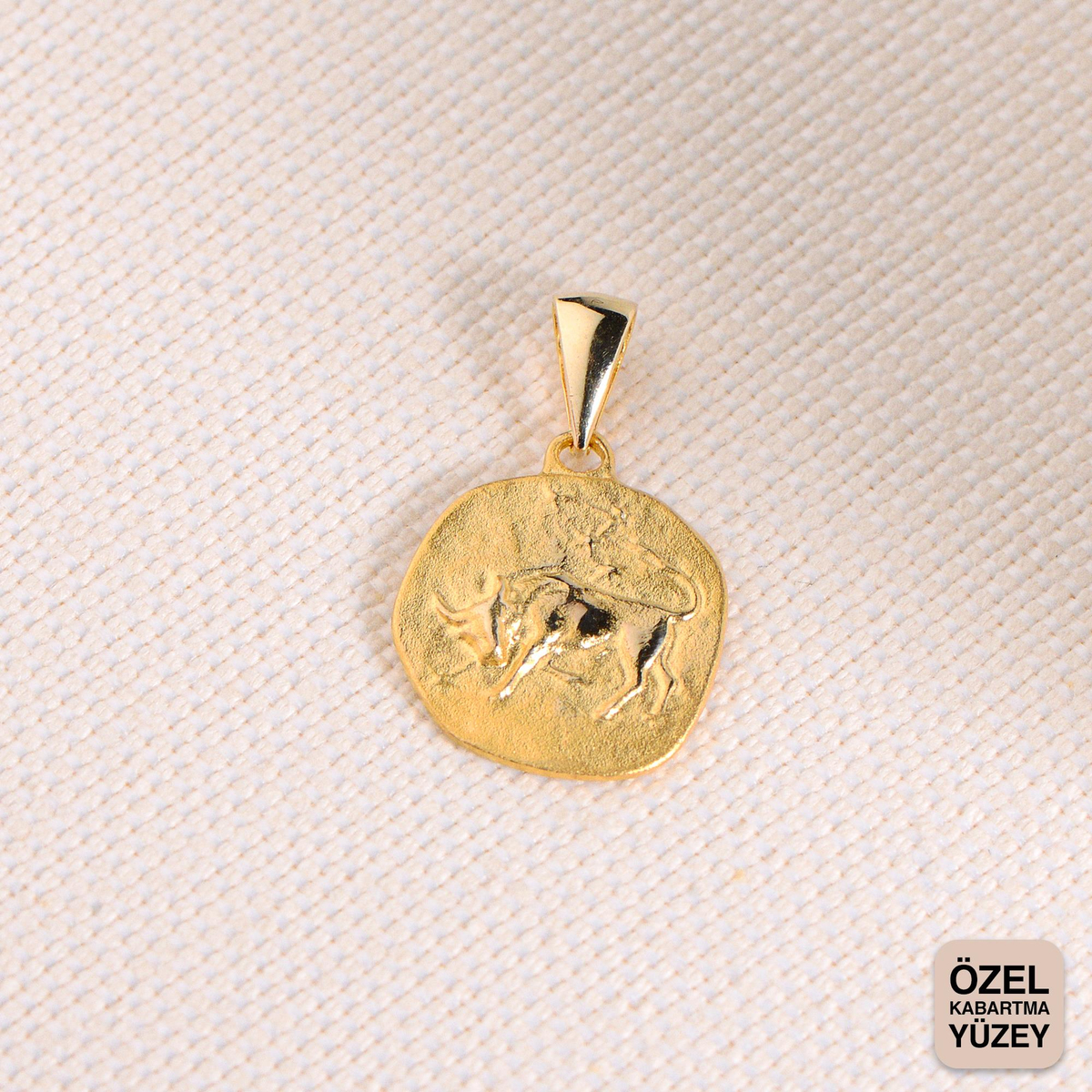14 Ayar Altın Burç Kolye Ucu