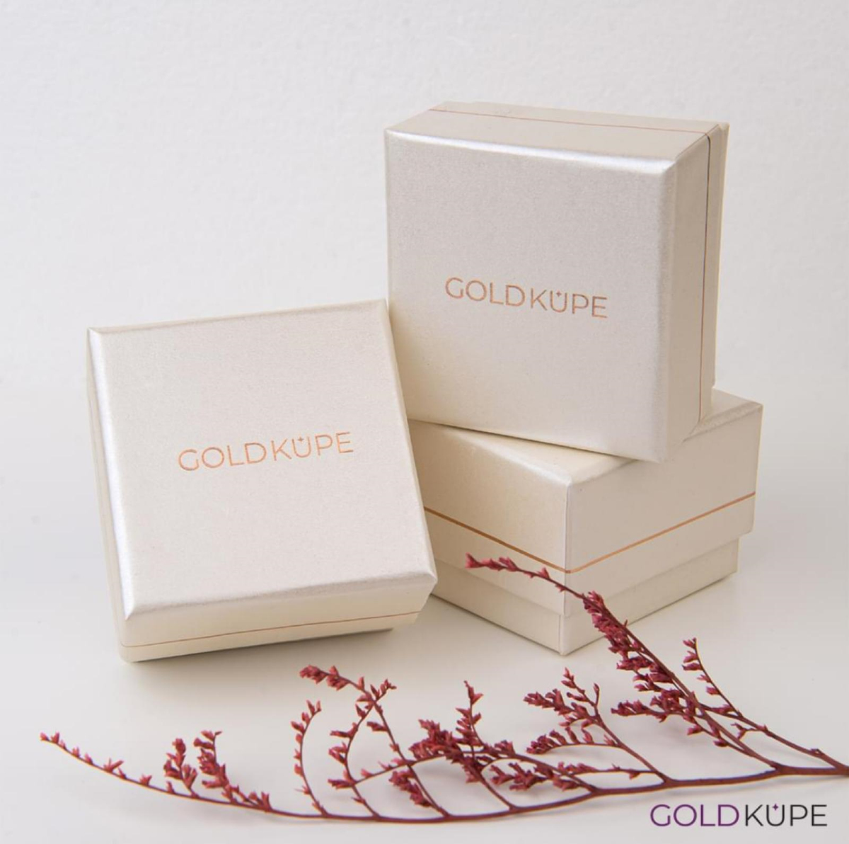 14 Ayar Altın İkili Kalp Taşlı Kolye Ucu