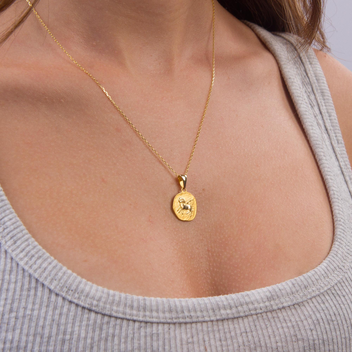14 Ayar Altın Koç Burç Kolye Ucu