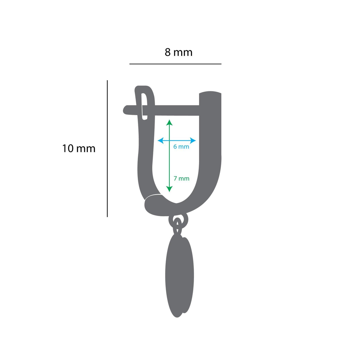 14 Ayar Sallantılı Taşlı Altın Küpe