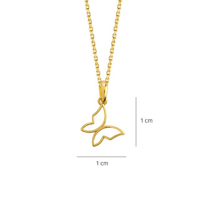 14k Altın Kelebek Kolye