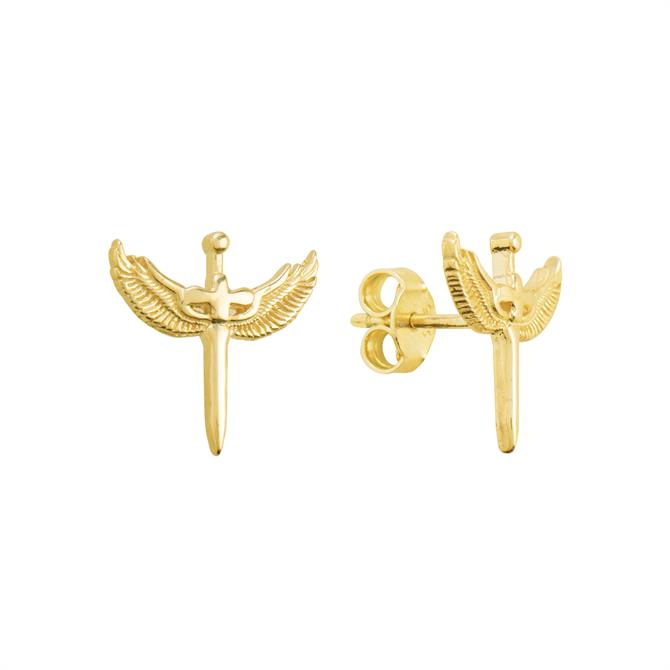 14k Altın Melek Kanadı Küpe