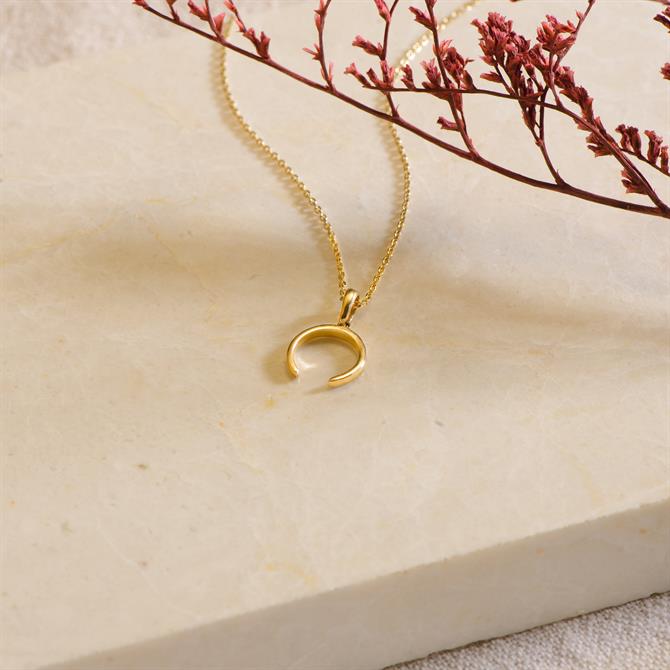 14k Altın Sade Atnalı Kolye 