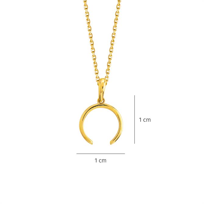 14k Altın Sade Atnalı Kolye 