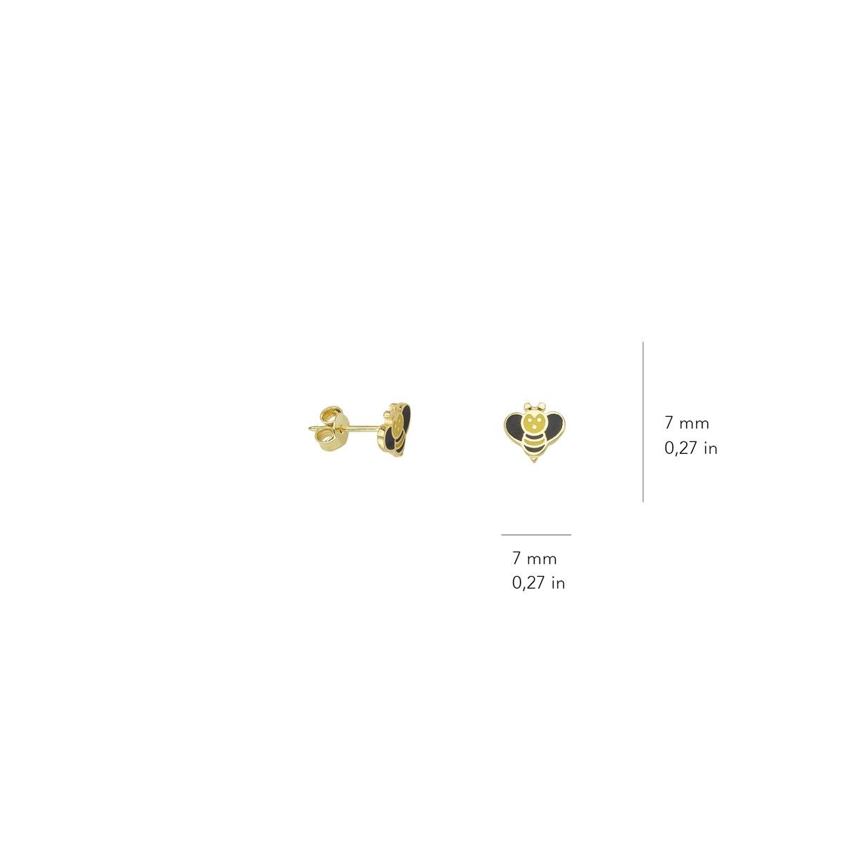 14 Ayar Altın Arı Küpe