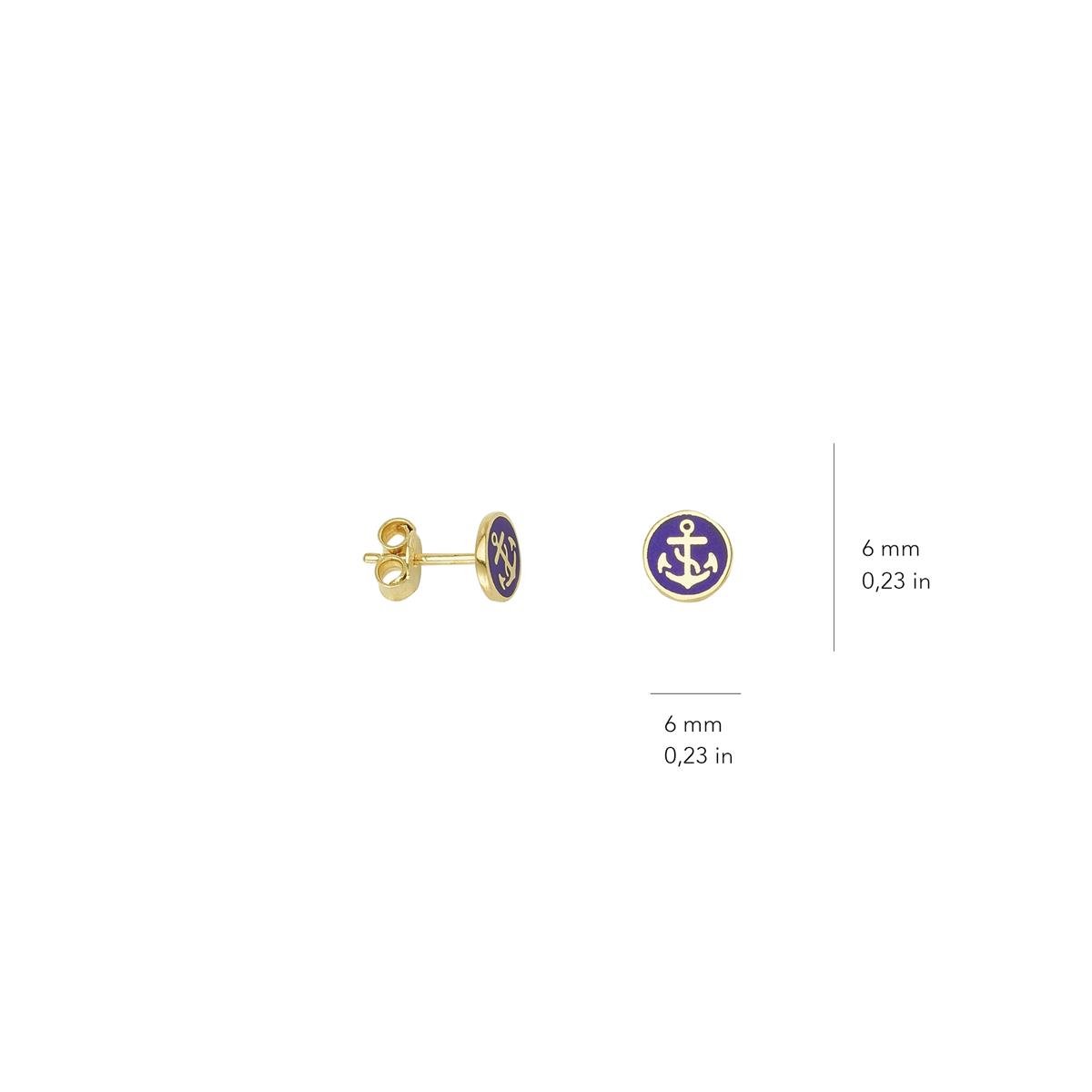 14 Ayar Altın Çapa Küpe