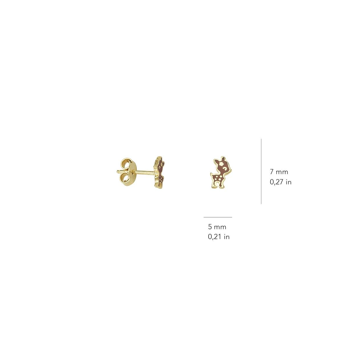 14 Ayar Altın Ceylan Küpe