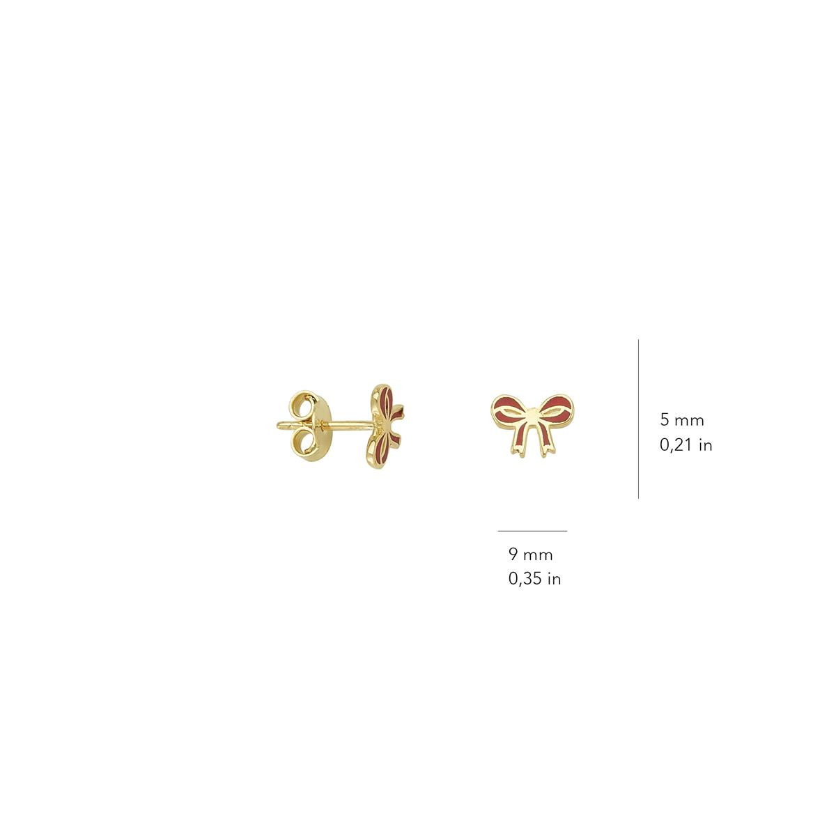 14 Ayar Altın Fiyonk Küpe