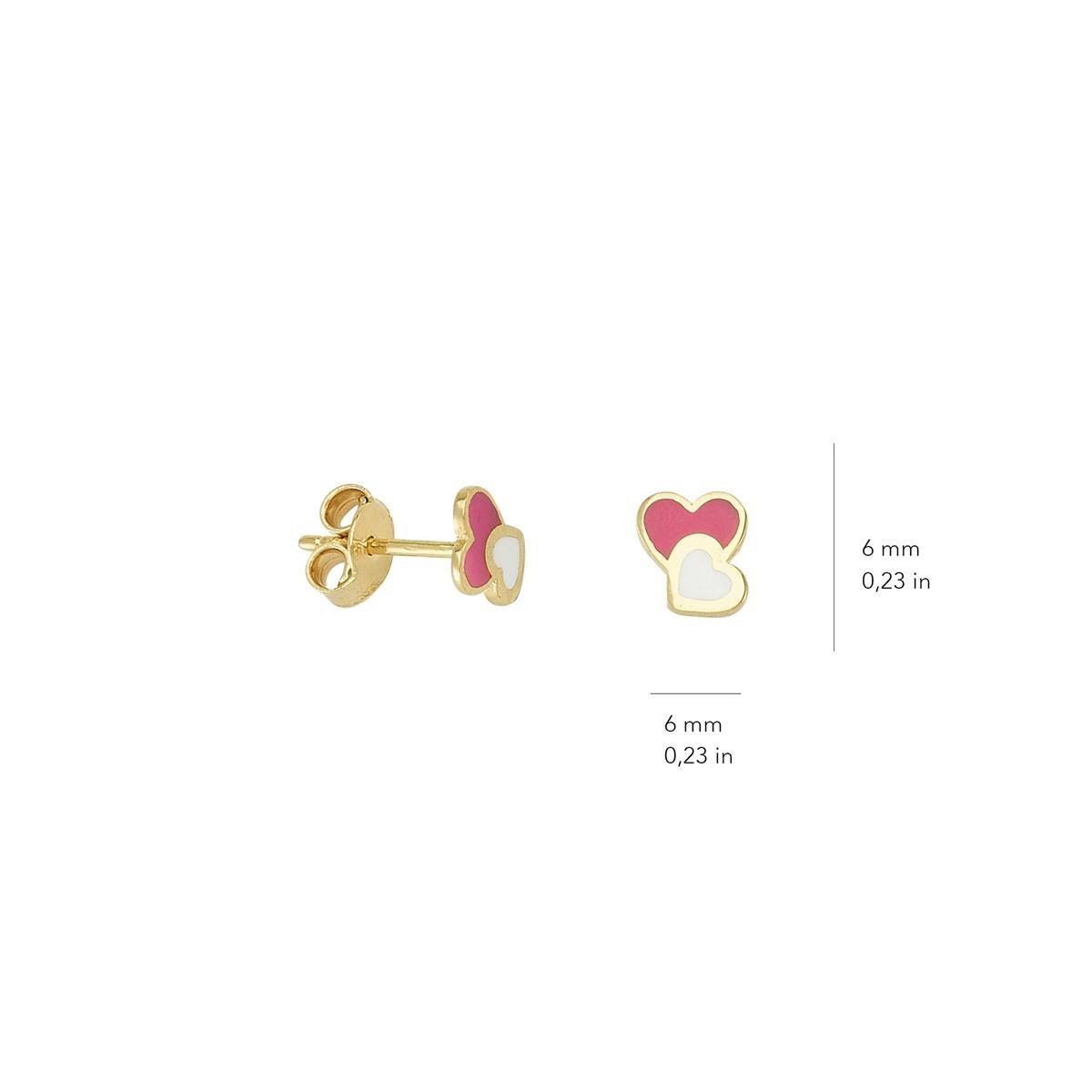 14 Ayar Altın Kalp Küpe