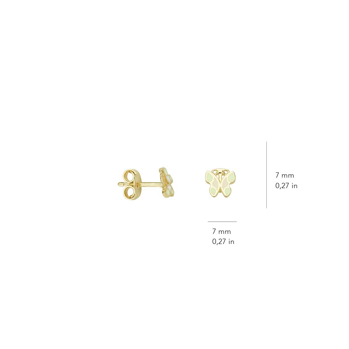 14 Ayar Altın Kelebek Küpe