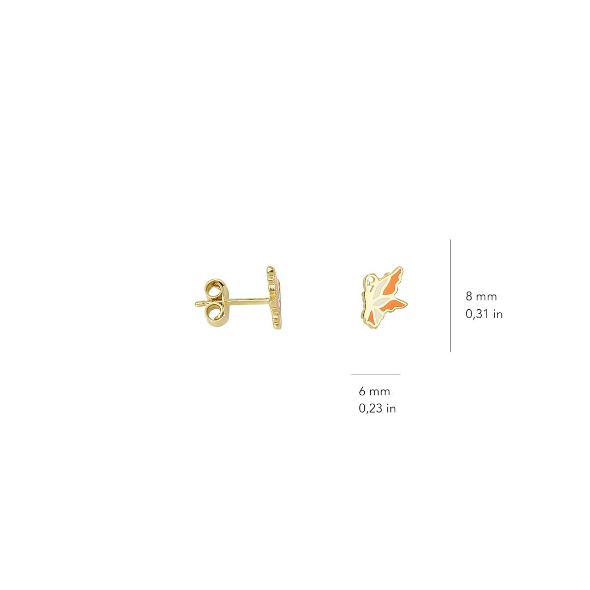 14 Ayar Altın Kelebek Küpe