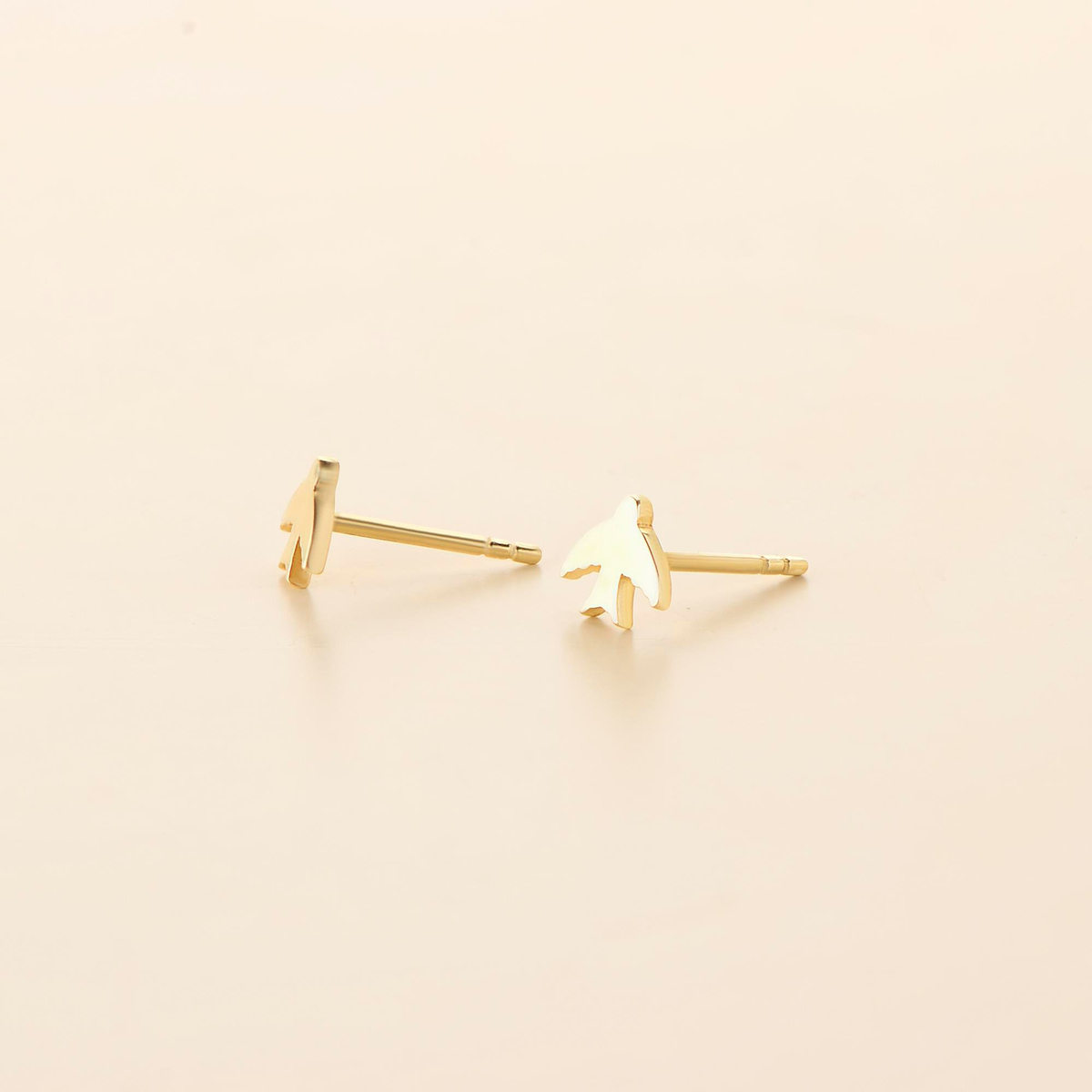 14 Ayar Altın Kuş Küpe