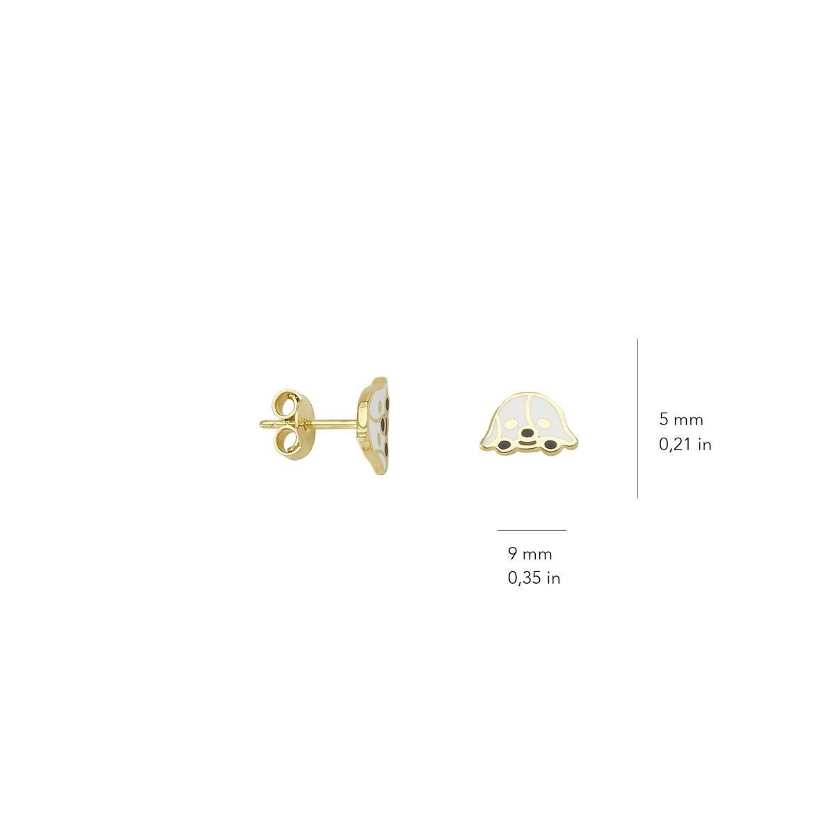 14 Ayar Altın Snoopy Küpe