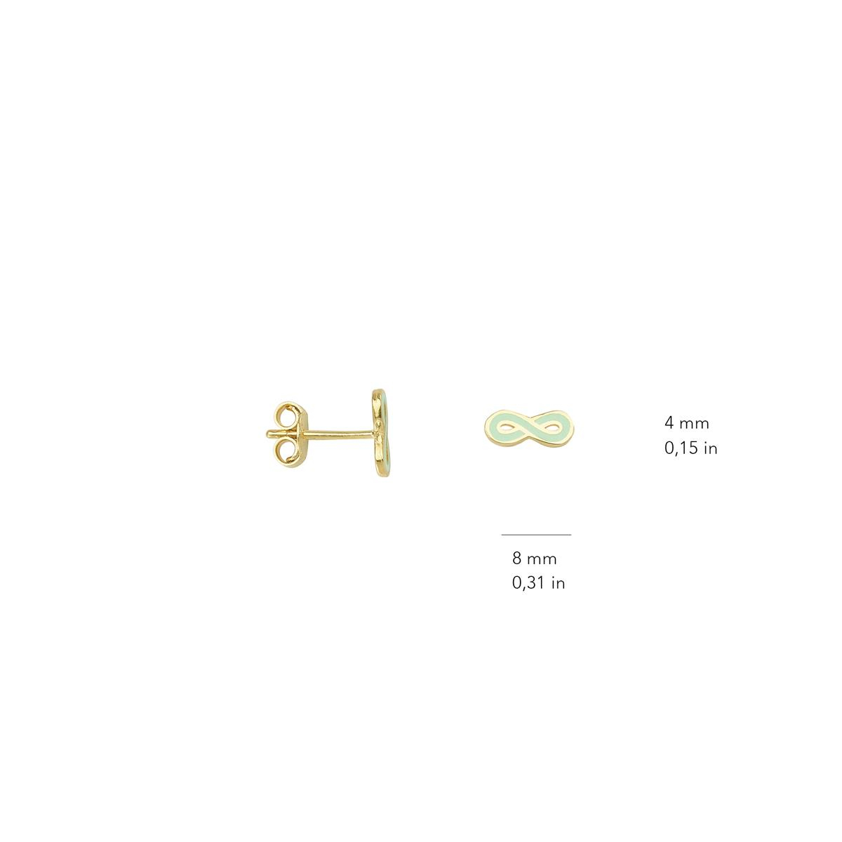 14 Ayar Altın Sonsuzluk Küpe