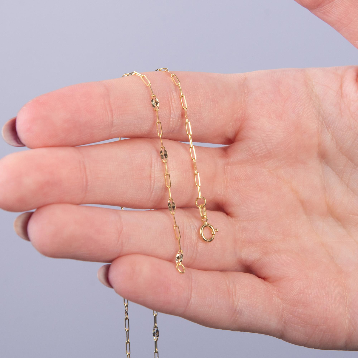 14 Ayar 45 cm Fantezi Forse Altın Zincir Kolye