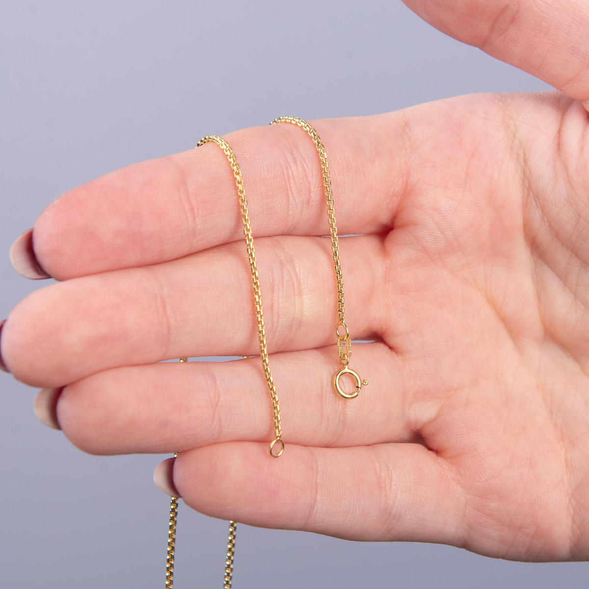 14 Ayar 45 cm Küp Altın Zincir Kolye