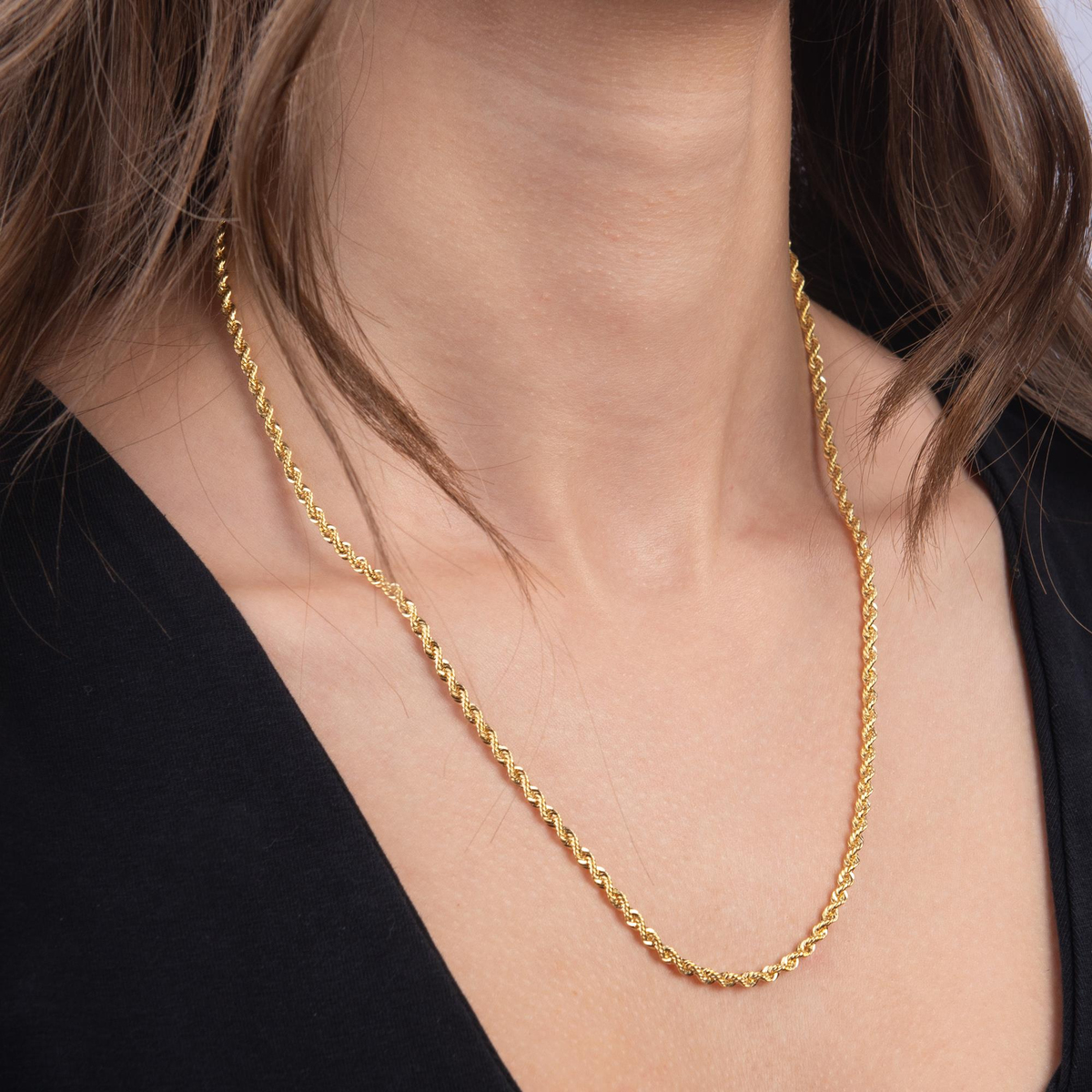 14 Ayar 50 cm Halat Altın Zincir Kolye