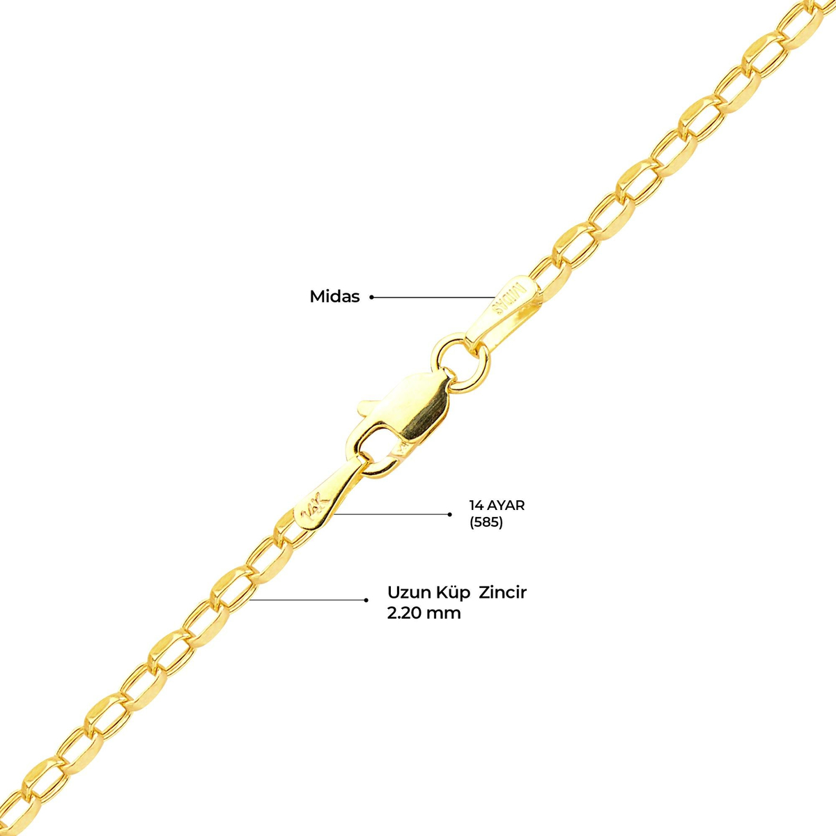 14 Ayar Küp Altın Kolye