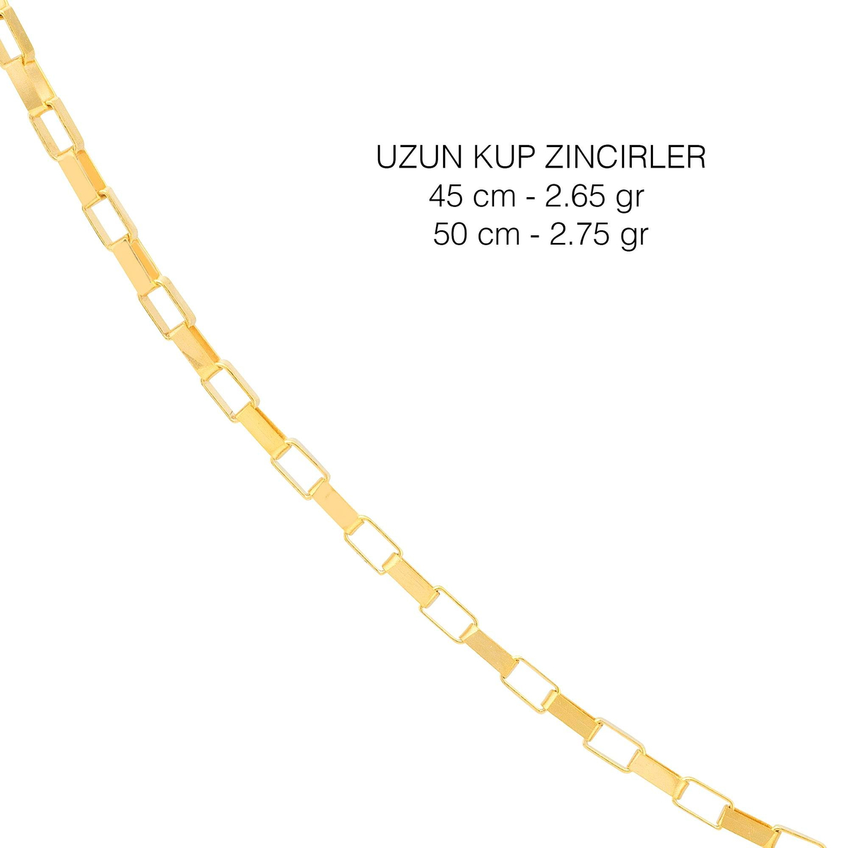 14 Ayar Küp Altın Zincir Kolye