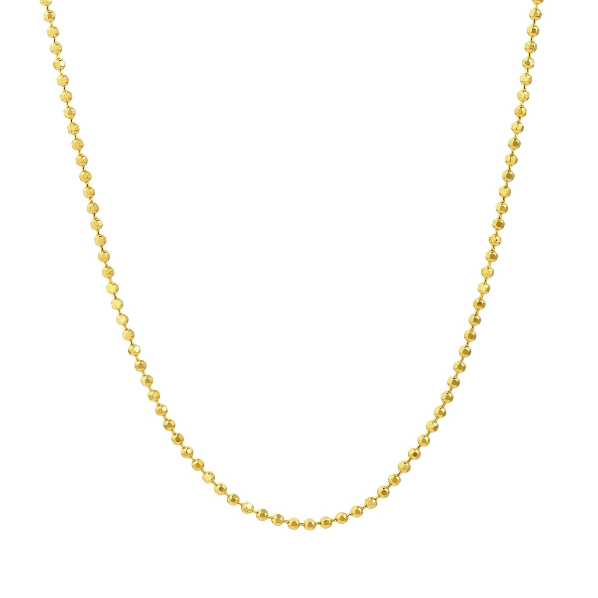 14 Ayar Traşlı Top Altın Kolye